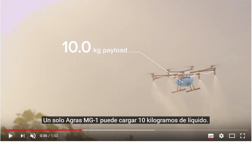 Video Dron DJI AGRAS MG-1