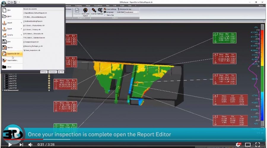 Video Software de metrología para CAD 3DReshaper Meteor